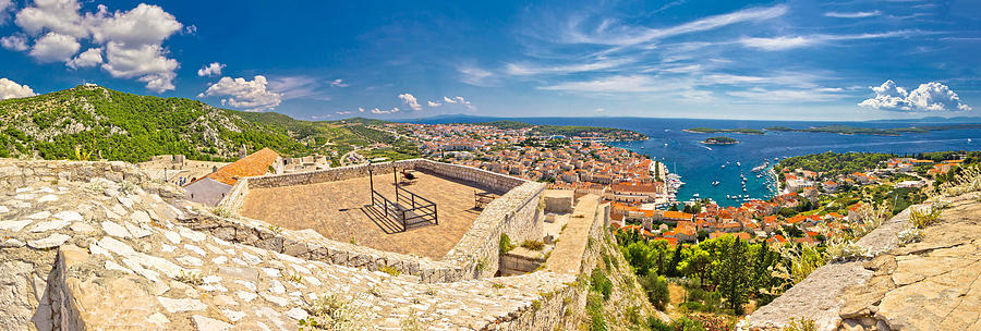 Island of Hvar panoramic aerial view Photograph by Brch Photography