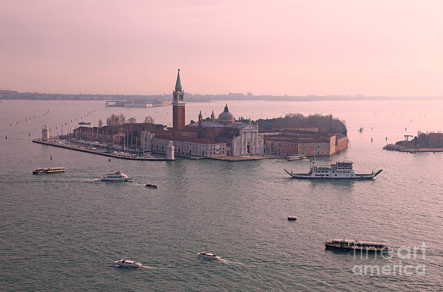 Boat Photograph - Island of San Giorgio Maggiore Venice by John Keates
