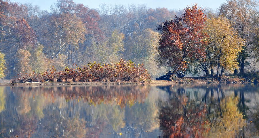 Island Reflected In The Potomac River Photograph