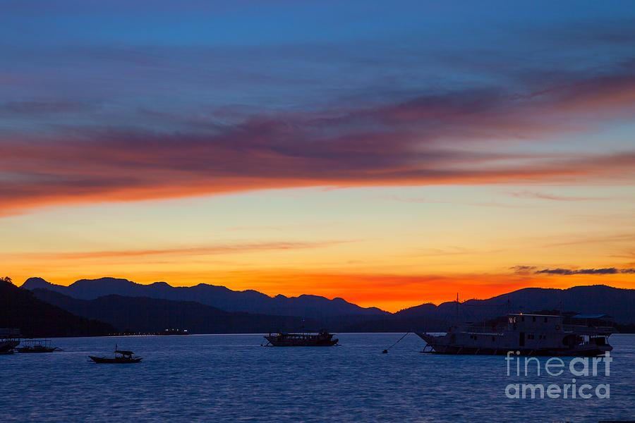 Sunset Photograph - Island sunset by Fototrav Print