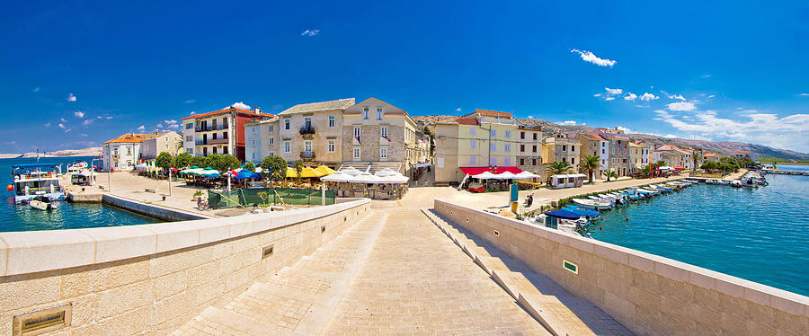 Island town of Pag panorama Photograph by Brch Photography