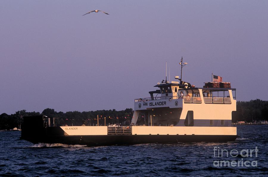 Sunset Photograph - Islander Ferry at Put-in-Bay by John Harmon