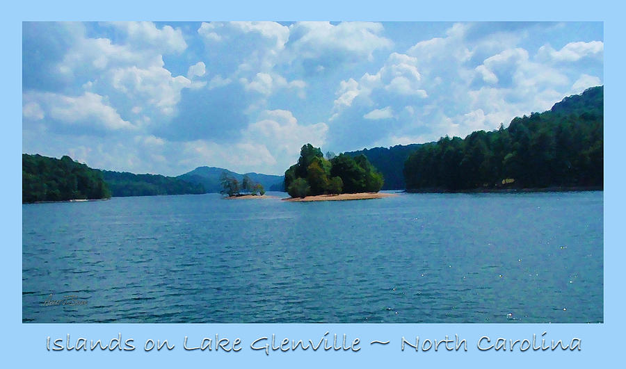 Islands on Lake Glenville N.C. Poster Photograph by Robert J Sadler