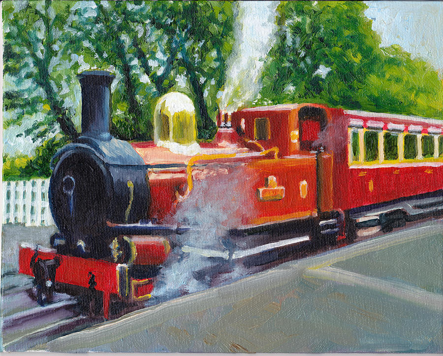 Isle of Man Steam Locomotive Painting by Dai Wynn