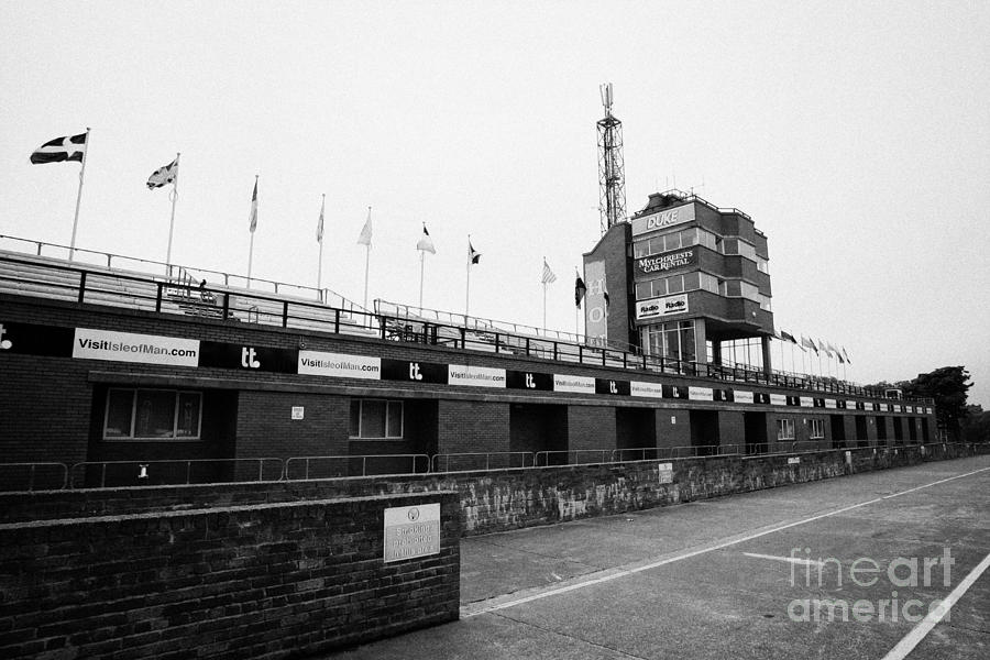 Isle of Man TT grandstand and Pits Douglas on the isle of man TT course ...