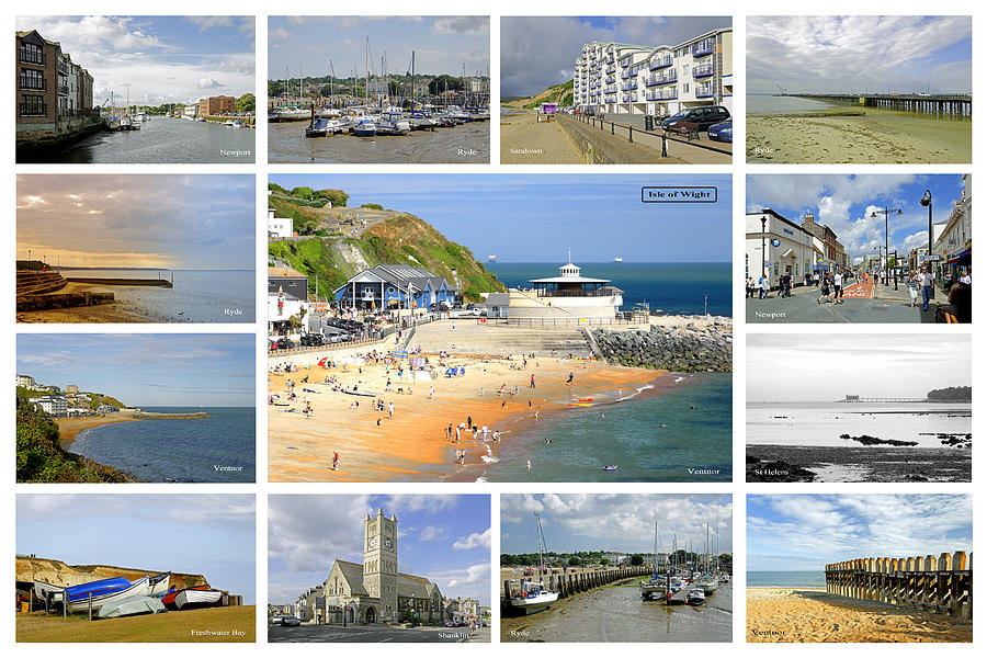 Isle of Wight Collage 01 - Labelled Photograph by Rod Johnson