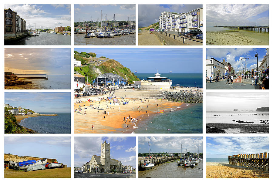 Isle of Wight Collage 01 - Plain Photograph by Rod Johnson