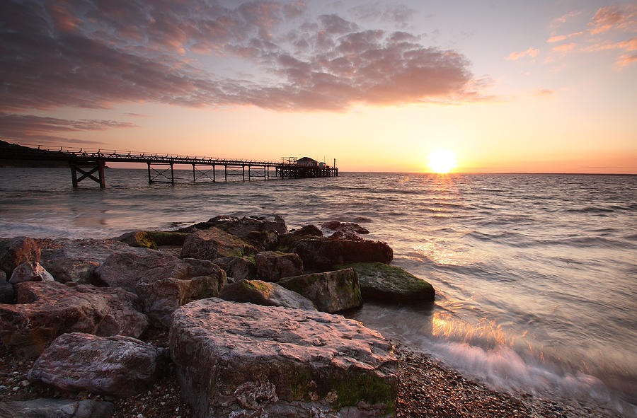 Sunset Photograph - Isle of Wight by Graham Custance