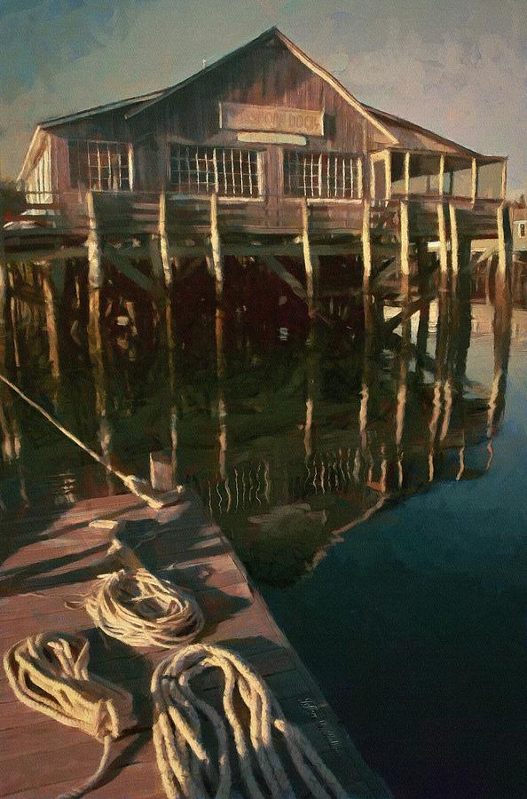 Islesford Dock Painting by Jeffrey Kolker