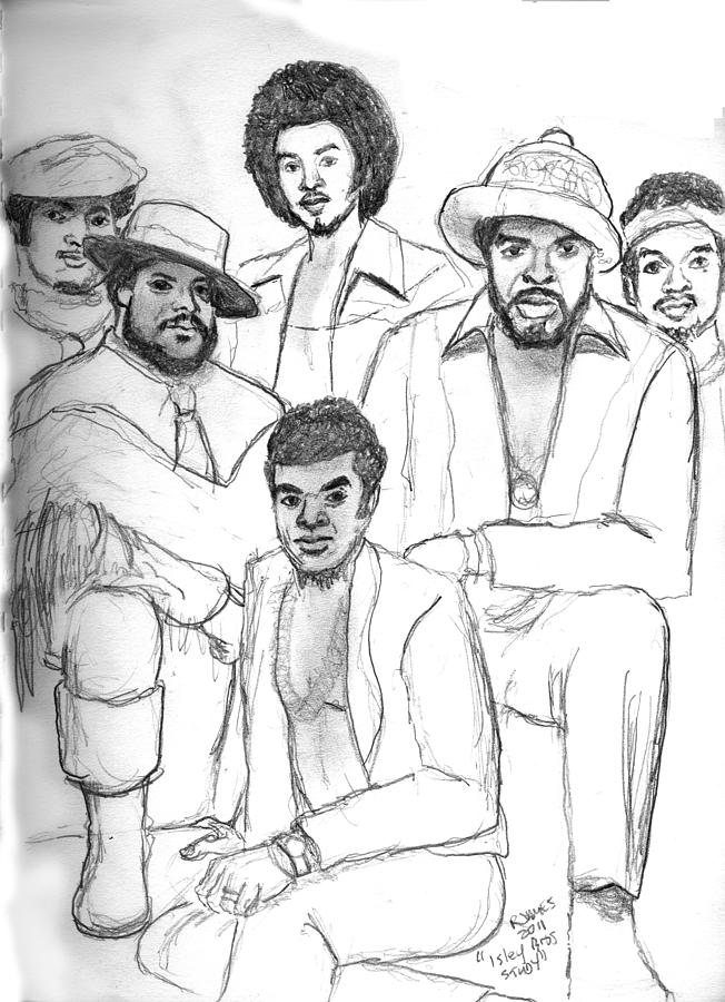 Isley Brothers Drawing - Isley Study by Roger  James