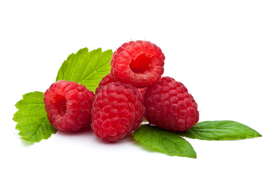 Isolate close-up of fresh raspberries Photograph by LuVo