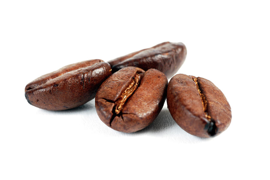 Isolated Coffee Beans Close-up Photograph by Aristotoo