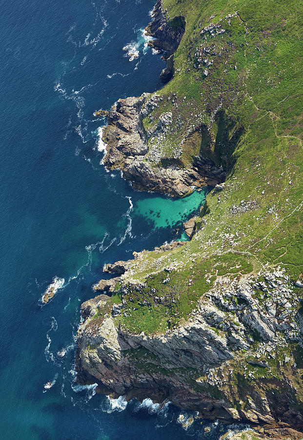 Isolated Natural Harbour On Cornish Photograph by Allan Baxter