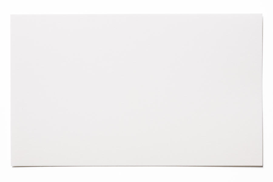Isolated shot of blank white card on white background Photograph by Kyoshino