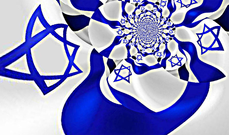 Israel Flag Digital Art - Israel flag by Prosper Abitbol
