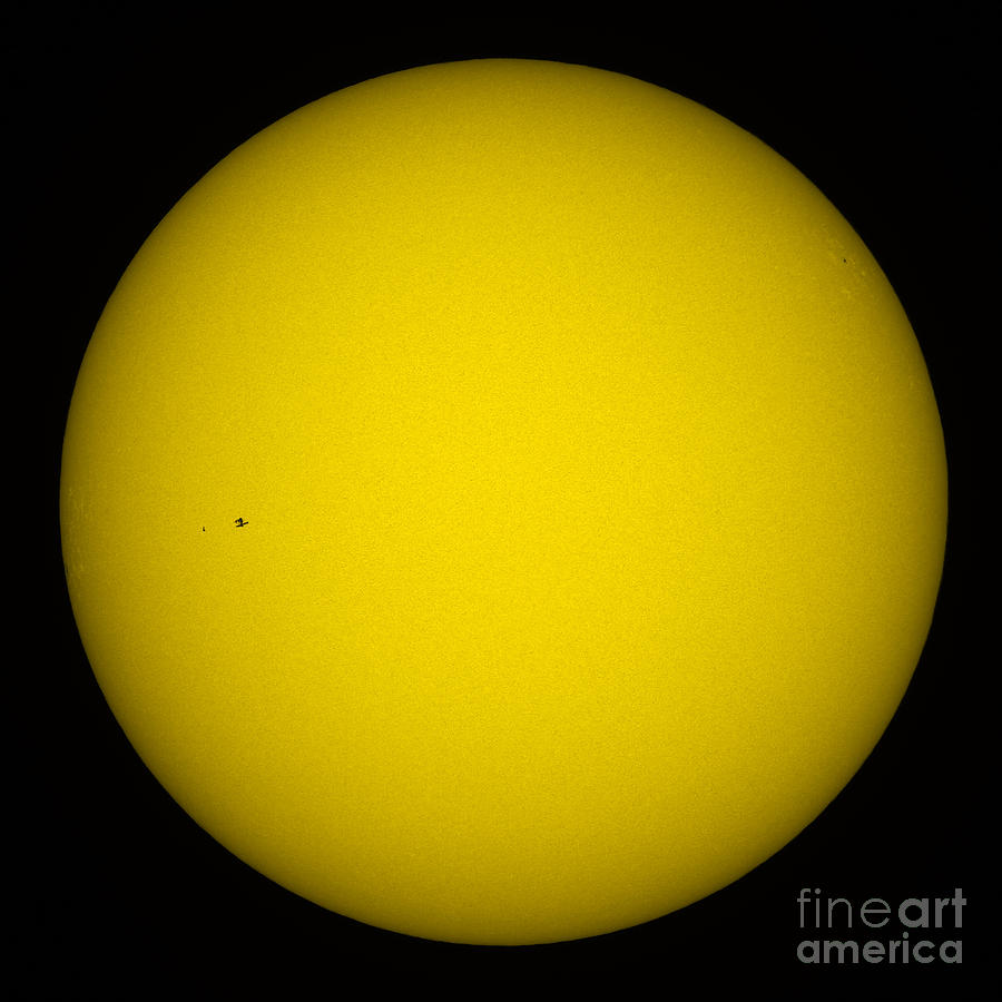 Iss And Sun Photograph by Thierry Legault