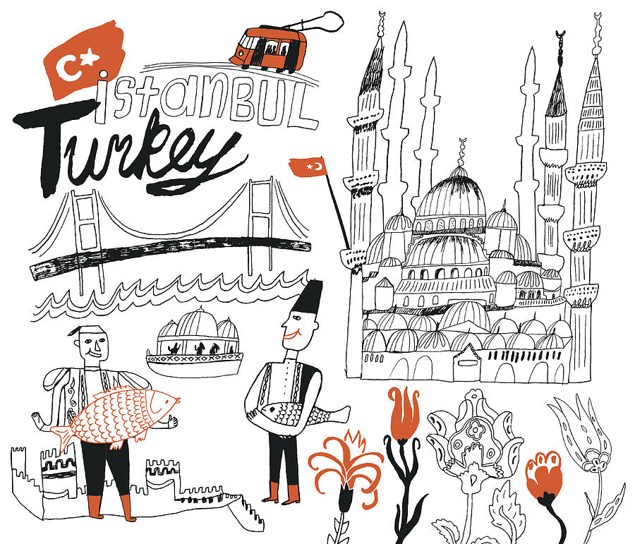 Istanbul in Turkey Drawing by Beastfromeast