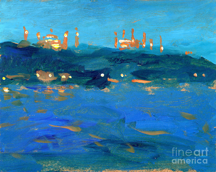 Istanbul Mosques at dusk Painting by Valerie Freeman