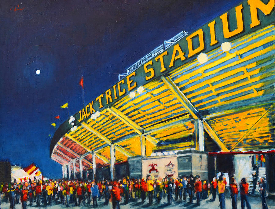 University Painting - ISU - Jack Trice Stadium by Robert Reeves