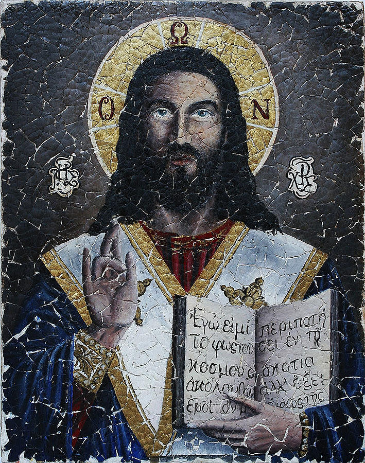 Isus Painting - Isus pantocrator by Vilcan Ionel