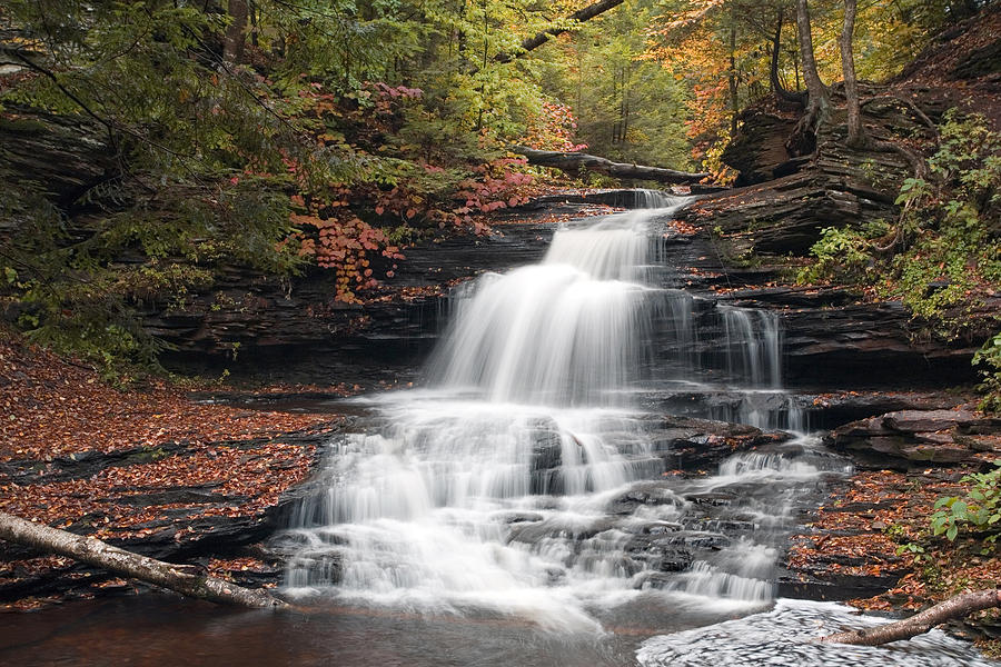 It Feels Like Fall At Onondaga Falls Photograph by Gene Walls