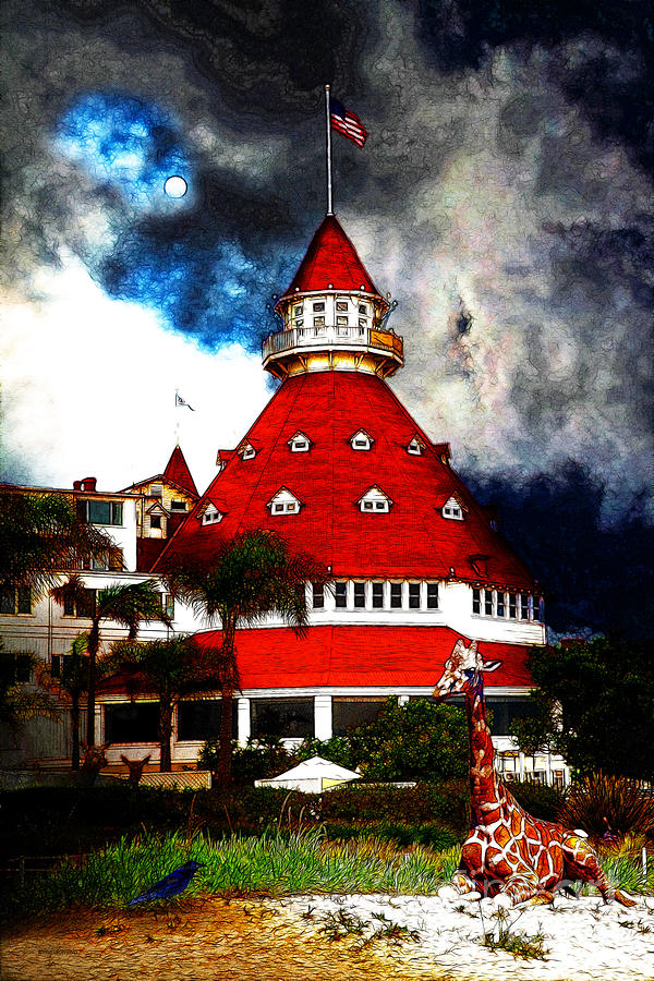 It Happened One Night At The Old Del Coronado 5D24270 Stylized Photograph by Wingsdomain Art and Photography