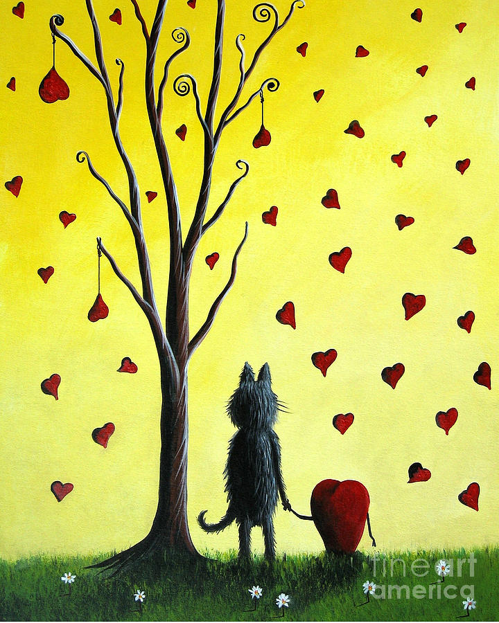 Flower Painting - It Must Be Love by Shawna Erback by Moonlight Art Parlour