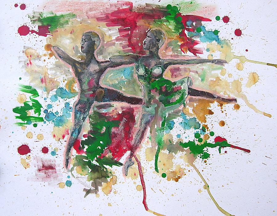Abstract Painting - It Takes Two by Lamario Chez Jackson
