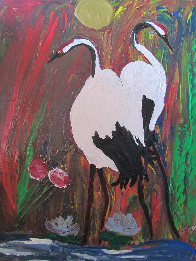 It takes two Painting by Susan Voidets