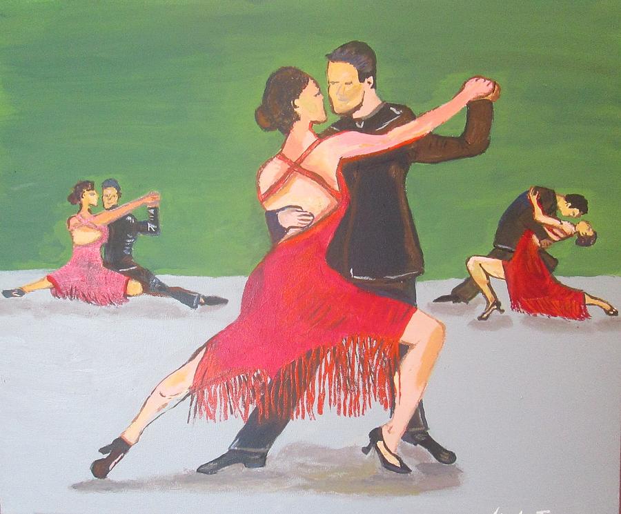 It takes two to Tango Painting by Jennylynd James