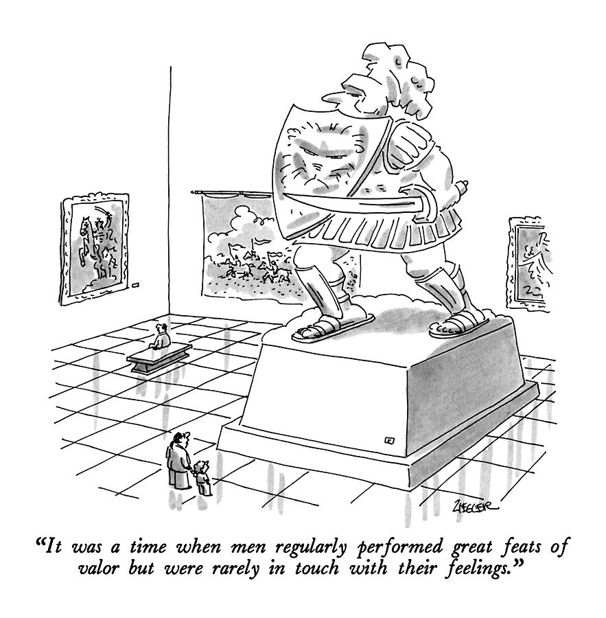 It Was A Time When Men Regularly Performed Great Drawing by Jack Ziegler It Was A Time When Men Regularly Performed Great Drawing by Jack Ziegler