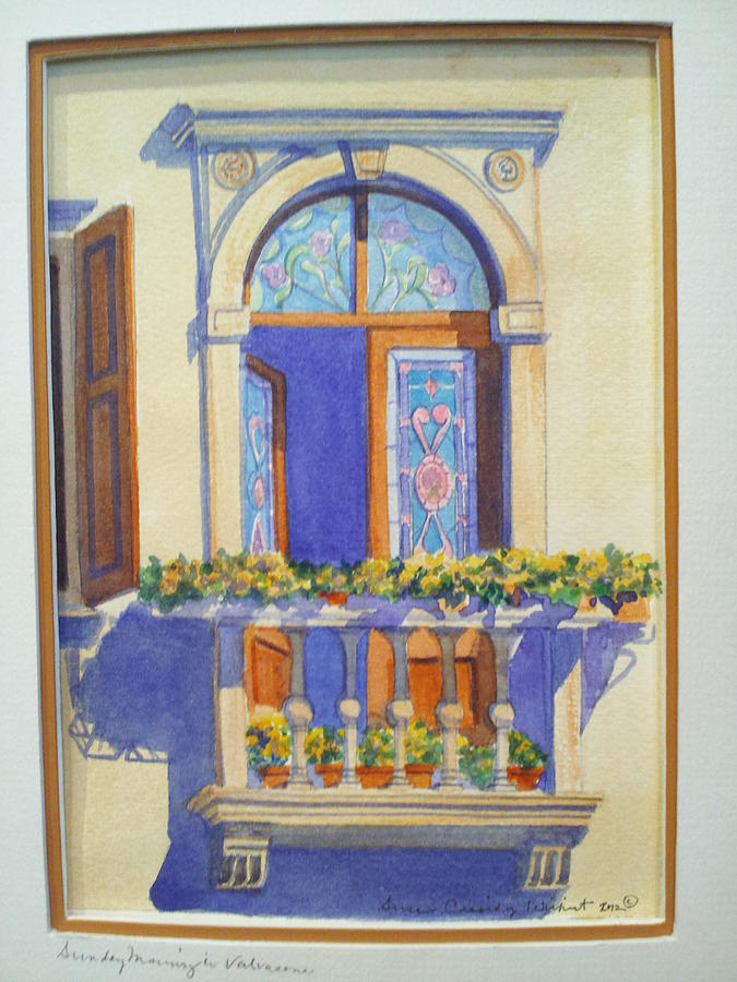 Italian Balcony in Spring Painting by Susan Wilhoit