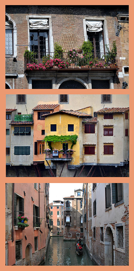 Italian Balcony Triptych. Photograph by Terence Davis