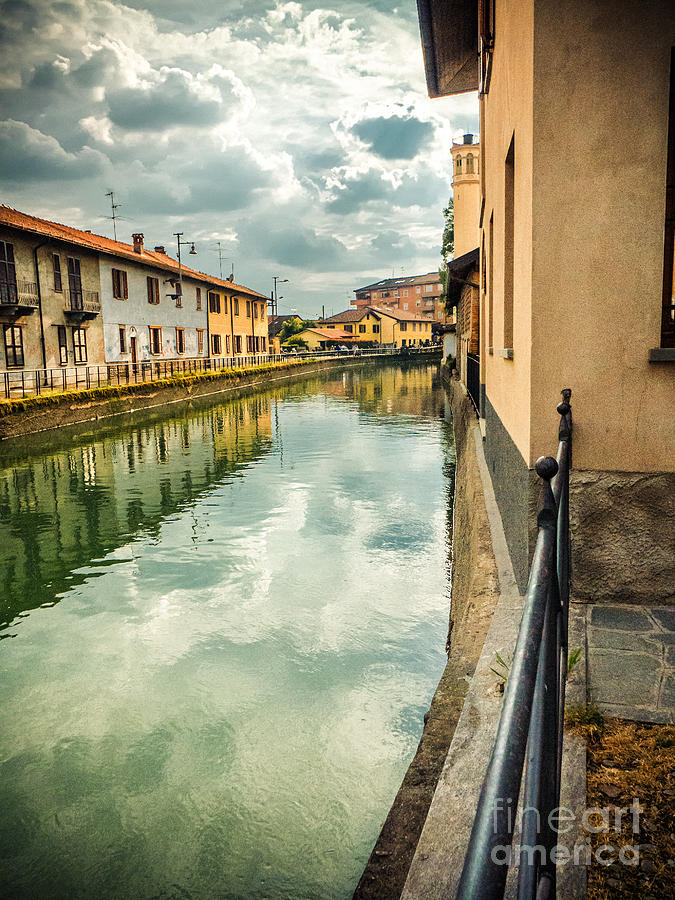 Italian canal with houses Photograph by Silvia Ganora