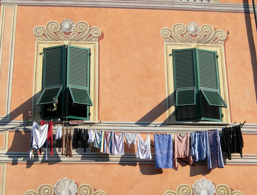 Italian Clothesline Photograph by Melinda Saminski