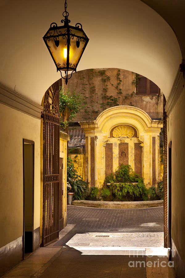 Italian Courtyard Photograph by Brian Jannsen