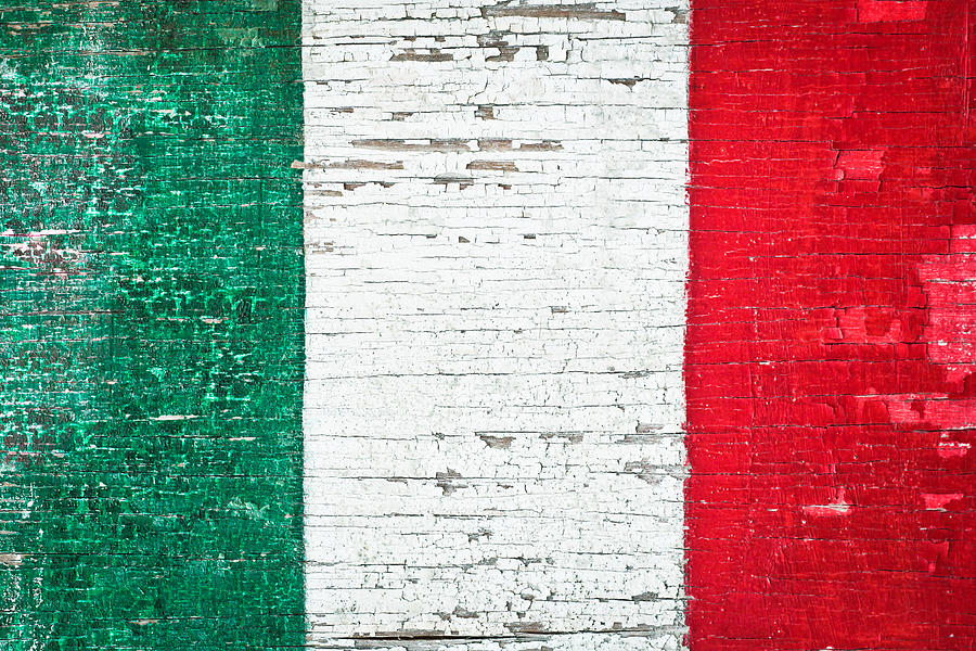 Italian flag Photograph by Tom Gowanlock