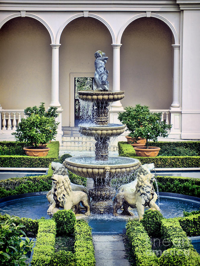 Italian Fountain Photograph by Karen Lewis