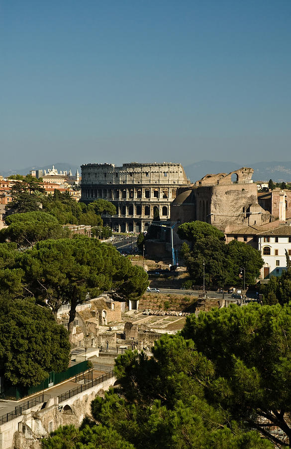 Italian landscape with the Colosseum Rome Italy  Photograph by Marianne Campolongo