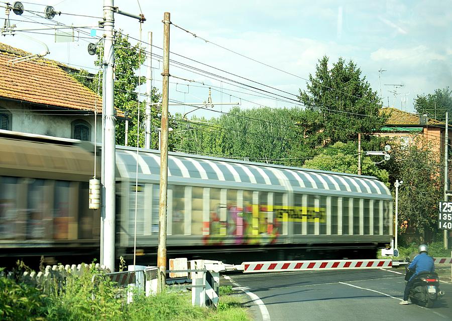 Italian Level Crossing Photograph by Sheila Terry/science Photo Library