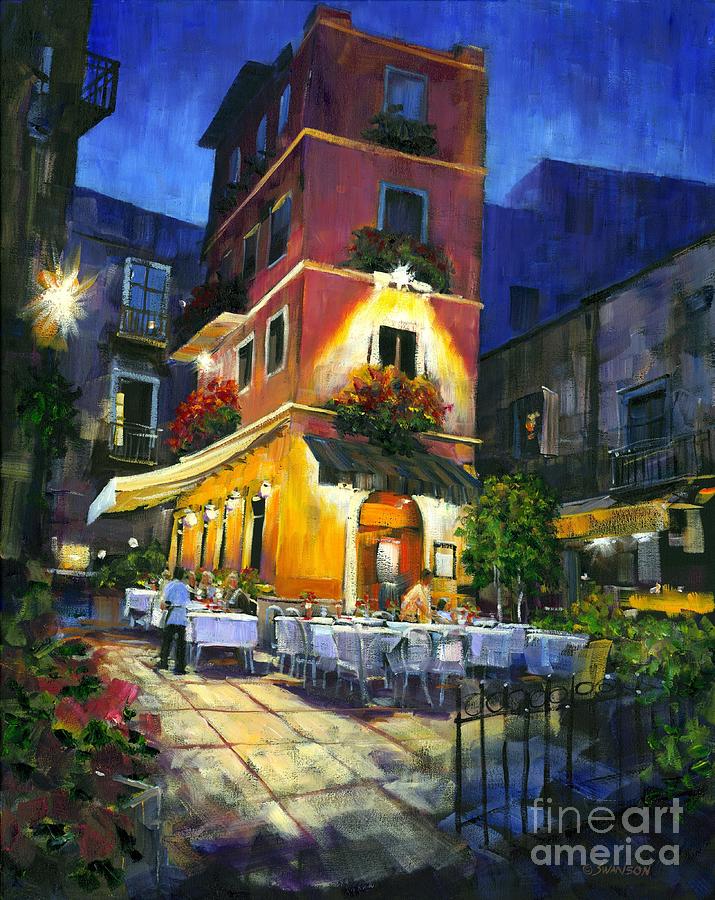 Italian Restaurant Painting - Italian Nights by Michael Swanson