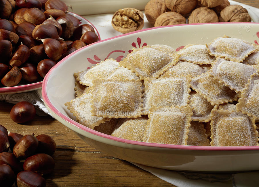 Italian Ravioli Pasta With Chestnuts Photograph by Buena Vista Images
