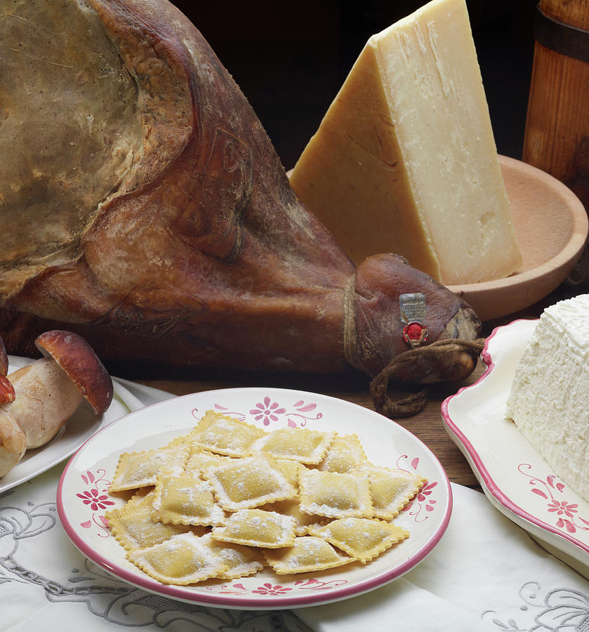 Italian Ravioli Pasta With Ham Photograph by Buena Vista Images