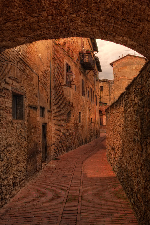 Italian Town Arched Walkway Photograph by Bob Coates
