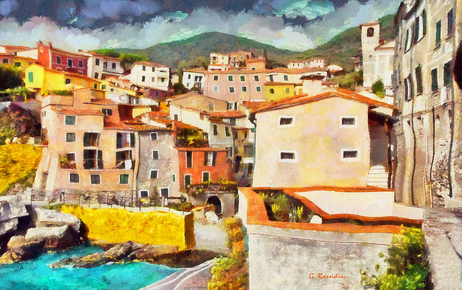 Italian village Painting by George Rossidis