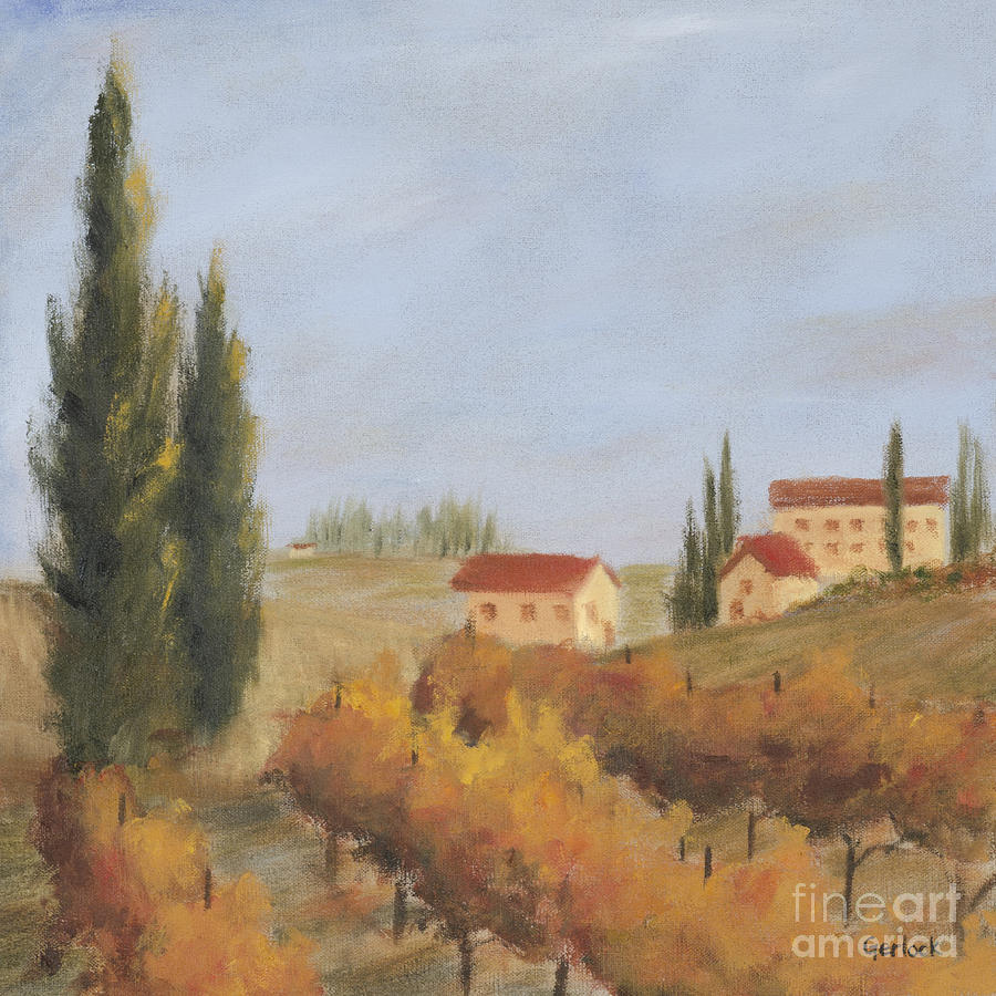 Wine Painting - Italian Vineyards II by Logan Gerlock