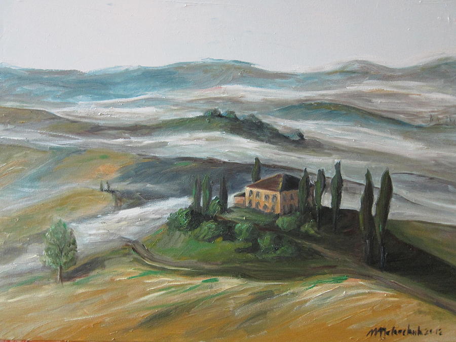 Castle Painting - Italy 2012 by Maria Melenchuk