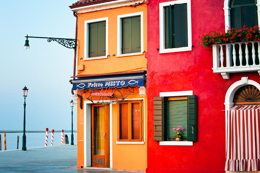 Italy Burano FIsh Shop Photograph by Joan Herwig