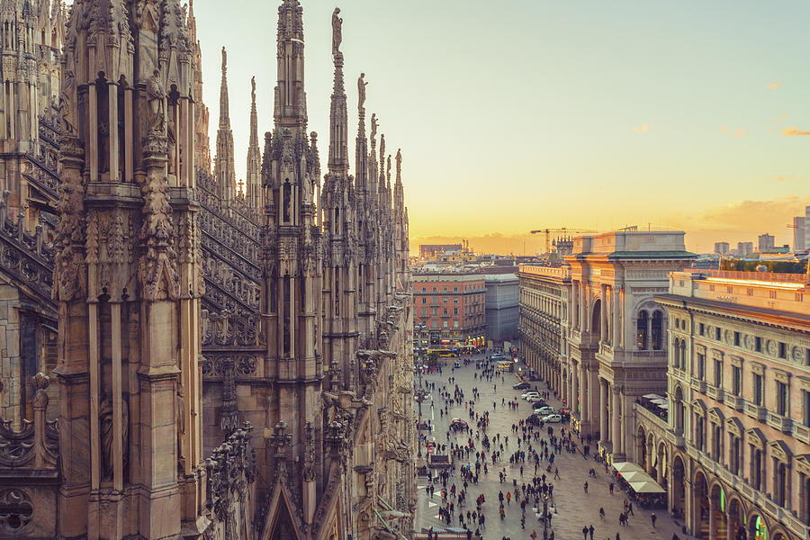 Italy, Lombardy, Milan, Milan Cathedral at sunset Photograph by Westend61