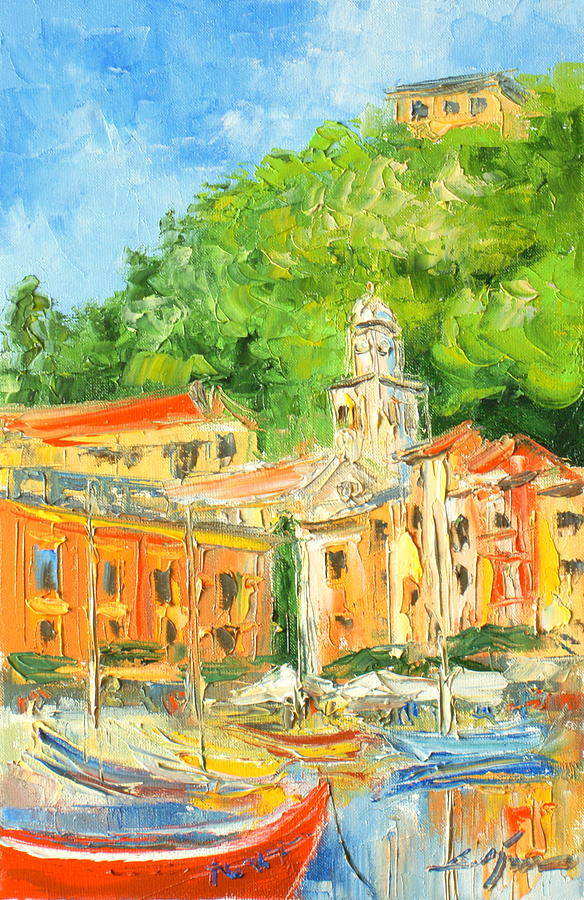 Italy - Portofino Painting by Luke Karcz